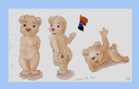 Brownie the Bear by Lef - cute, cub, male, bear, reference sheet, ref, reference, brown bear, referencesheet, brown fur