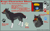 Kage's character sheet by faolanwolfsavor - wolf, male