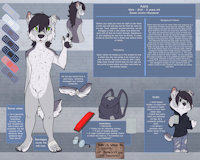 Azziz character sheet by FangSan - cub, boy, wolf, male, glasses, canine, freckles, character sheet, pup, hoodie, homeless, bandages, harmonica, azziz