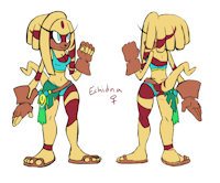 Ashley the Echidna by Chocochu - female, teen, character sheet, anthro, echidna, mobian