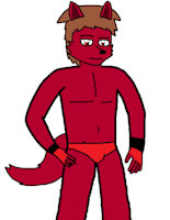 Bryan Emmerich the red wolf by Blackevil97 - red, wolf, male, speedo