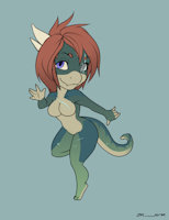 Karde'Sim by NB - female, chibi, blind, scars, xenogon