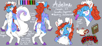 Adeline~ by Wubbins - female, squirrel, giraffe, ref sheet, adeline, hyrbid