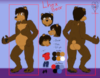 Lhex bear FF reference by TheVgBear - male, bear, fursona, reference, mammal, furry fighters