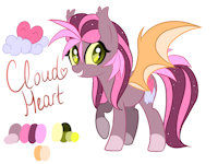 Cloud Heart by Snowfirechakat - female, mlp, batpony