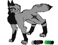 Feral Thanos Ref by Thanos - wolf, male, reference, outline, timber