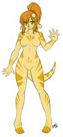 Charlene "Charlie" Morus by NB - female, orange, meerkat, tomboy, spellbound, spellbound character, spellbound characters, citrus