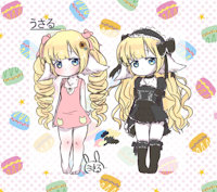 Usaru Reference by Usaru - cute, female, reference sheet, white, shy, lolita, twintails, drills, usaru, rare species