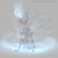 sorceress doodle by SilverMoriko - female, magic, equine, pony, staff, my little pony, mlp, sorceress, fim, earth pony