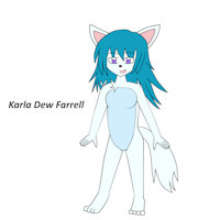 Karla Dew Farrell Ref 1.5 by Keywee612 - dragon, cute, female, wolf, mana, wolf hybrid, referencesheet, karla farrell