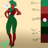 DD The BloodStone by Subashi - female, refsheet, none, bloodstone, flatcolored, gemsona