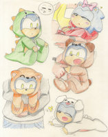 Baby sonic by EsbelleXD - sketch, onesie, baby, human, doodles, sonic the hedgehog, hedeghog, onesies, owncharacter, baby sonic