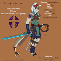 Azerek Jiith-Laan by Evangellos - sword, dragon, male, lizard, markings, tattoo, reptile, fantasy, oc, dragoon, loin cloth, royalty, whip, bandana, prince, original character, character reference, hybrid species, skin tight, male solo, exotic weapons