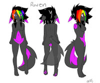 Raven Ref Sheet (full body) by raveneevee - reference sheet, pokemon, ref sheet, reference, eevee, female/solo