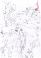 Comic Runes Doodles by Judiho - skeleton, oc, doodles, sans, undertale, papyrus, underfell