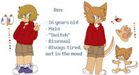 Ben reference by benthecat - cat, feline, male, reference sheet, human, reference