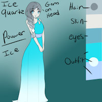 Ice Quartz by Subashi - female, refsheet, gem, stevenuniverse, gemsona