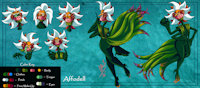 Affodell Reference Sheet by Matlalihuitl - male, reference sheet, anthro, flowers, plants, ref, oc, flower, plant, reference, anthropomorphic, daffodils, references, ocs, daffodil