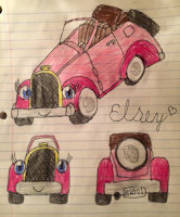 Elsey by SoniaStrummFan217 - cute, female, car, cartoony, automobile, cartoon car, girl car, chibi car, toon car, cute car