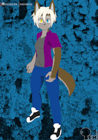 Meet Tim by edonova - male, grey wolf, character design, character profile