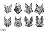 CyberHunt - Wolffen Helmet Concept by Last69Skullz - furry, helmet, concept art, cyberhunt, wolffen army, biomask