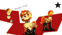 broken star ref(updated) by noveltybest - female, slave, collar, pony, oc, mlp, pegasus, latex stockings