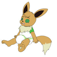 Gabriel the Eeve (updated info) by SkunkyGussy - diaper, boy, male, kid, pokemon, hypnosis, eevee, diaperfur, kidfur