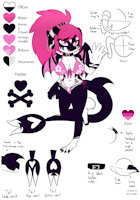 Hayley reference sheet by Fireflyuh - dragon, female, shark, furry