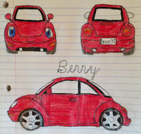 Benny by SoniaStrummFan217 - cute, male, car, vw, volkswagen, automobile, volkswagen beetle, vw bug, cartoon car, chibi car, toon car, new beetle, volkswagen new beetle