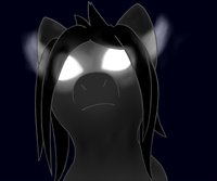 Ponysona - The Moon Pony by MaximilianUltimata - male, horse, equine, character sheet, pony, darkness, my little pony, glowing eyes, my little pony friendship is magic, ponysona