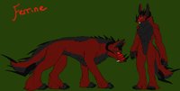 Ferrine Quick Ref by Bakari - female, wolf, werewolf, nguar