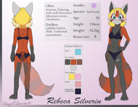 Rebeca Silverin Reference by Mancoin - cute, female, red panda, underwear, reference sheet, freckles, mammal, highlights, rebeca, mancoin, rebeca silverin, foxyverse