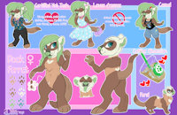 Dook Ref 2.0 by LilDooks - cute, girl, female, tame, mustelid, ferret, pastel, reference, weasel, dook, f, sfw