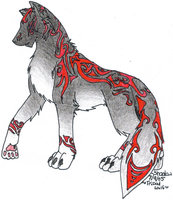 tribalwolf by tribalwolf - wolf, reference sheet, canine