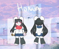 Honua Ref by Kalan115 - female, rabbit, hybrid, reference sheet, mouse, young, schoolgirl, schoolgirl uniform