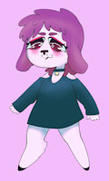 pom by fluffurry - dog, puppy, cute, stockings, hybrid, leather, kawaii, pink, lamb, fluffy, pastel, primal, sheep, femboy, master/pet, verse, transboy