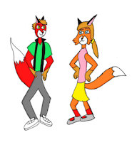 Jack and Elly by TheZKing - fox, jack, and, vixen, foxes, elly, male/female