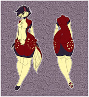 Soulless Darkfox by SoullessDarkfox - female, husky, ref sheet, undead