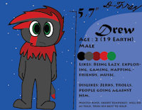 Drew Ref by DFRAG - male, furry, reference, unknown, species