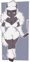 Rouge LaFontaine by Xavkitsune - female, teacher, sheep, smoking, madame