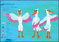 Philippa- reference sheet by aquilla - female, female/solo, pelican, american white pelican, philippa