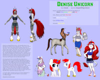 Denise Unicorn Ref Sheet by deniseunicorn - female, unicorn