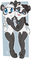 Yin and Yang Twins by Fuf by Chapter4 - cub, twins, female, pinup, panda, adopt, fuf