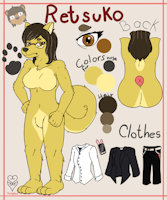 Retsuko reference by TheVgBear - female, canine, ref, oc, shiba inu, reference, shiba, inu, original character, retsuko