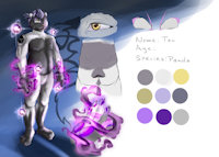 Tao Ref Sheet by AcidFoxArtz - male, panda, power, darkness, evil, destruction