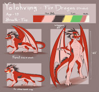 Yolah Reference Sheet by thereddragon43 - dragon, male, fire dragon