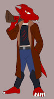 Romverse character profile: Cignature (Truman Howtz) by LoneWolf23k - male, superhero, kobold