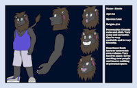 Dante Ref by Aquazero - feline, male, lion, chubby, fursona, ref sheet, dante, facial expressions