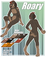 Roary [SFW] by paoguu - dog, male, reference sheet, character sheet, anthro, digital, furry, rottweiler, character, solo, reference, anthropomorphic, caning, roary