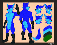 Yuri Fox Ref by YuriFox - fox, male, reference sheet